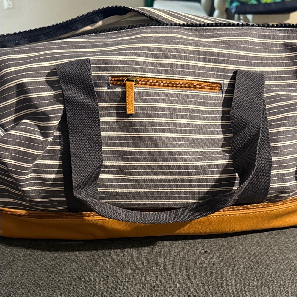DSW Striped Blue and Tan Weekender